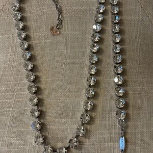Sabika Clear Crystal Necklace and Bracelet